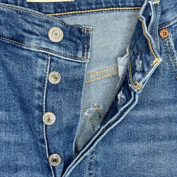 Levi's 18W Women's Ribcage Straight Ankle Button Jeans Summer Slide Light Indigo - Picture 6 of 6